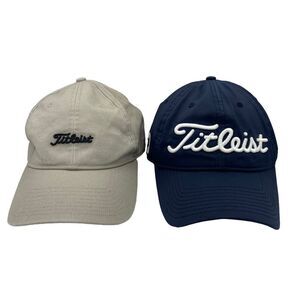 2 Titleist Strapback Golf Cap Hats